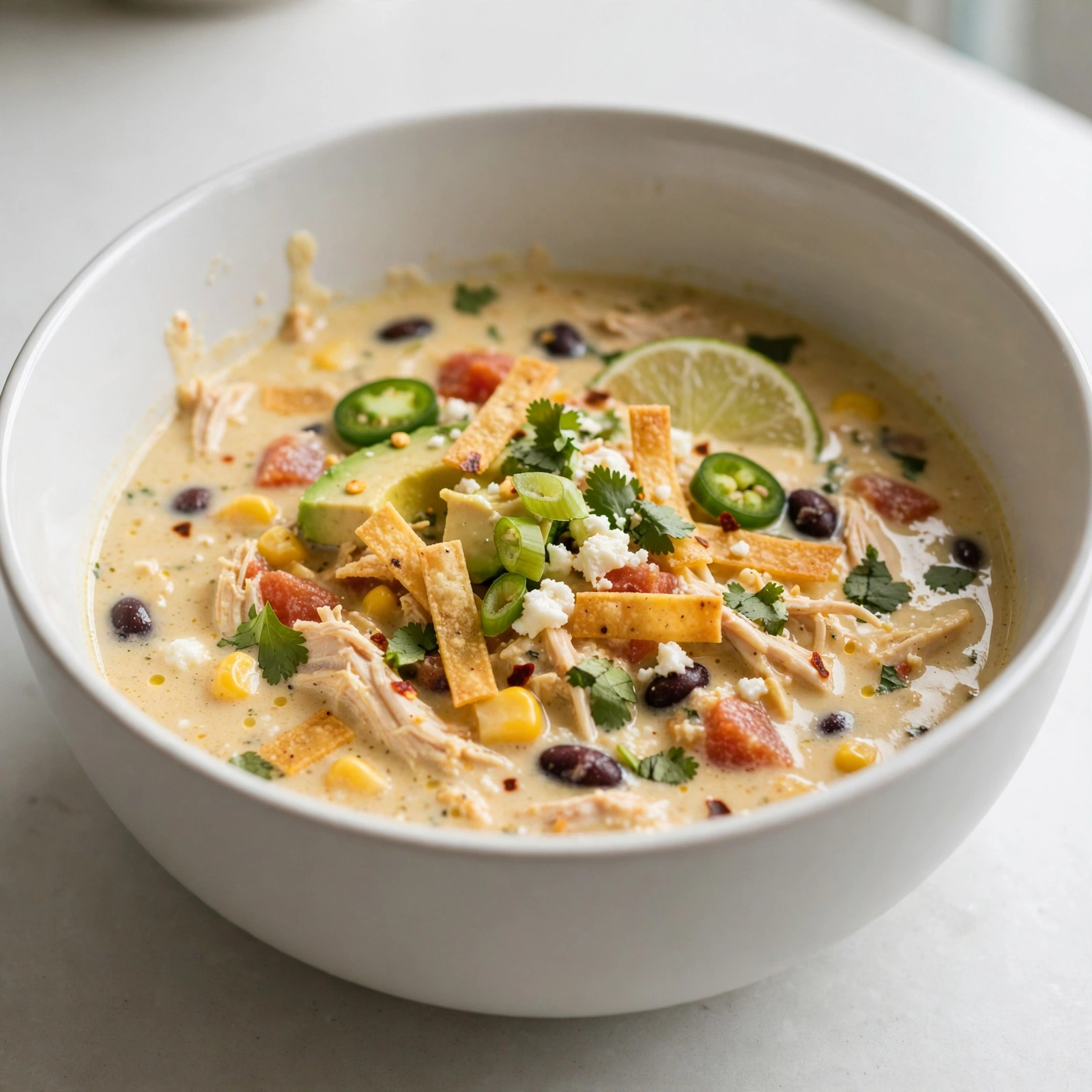 Creamy Chicken Tortilla Soup