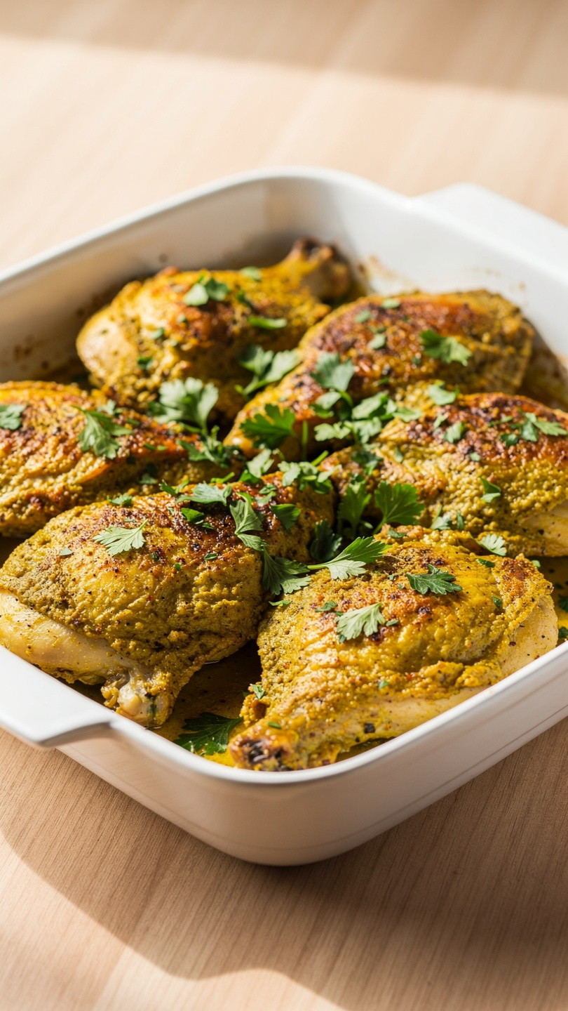 Classic Mustard Chicken Thighs