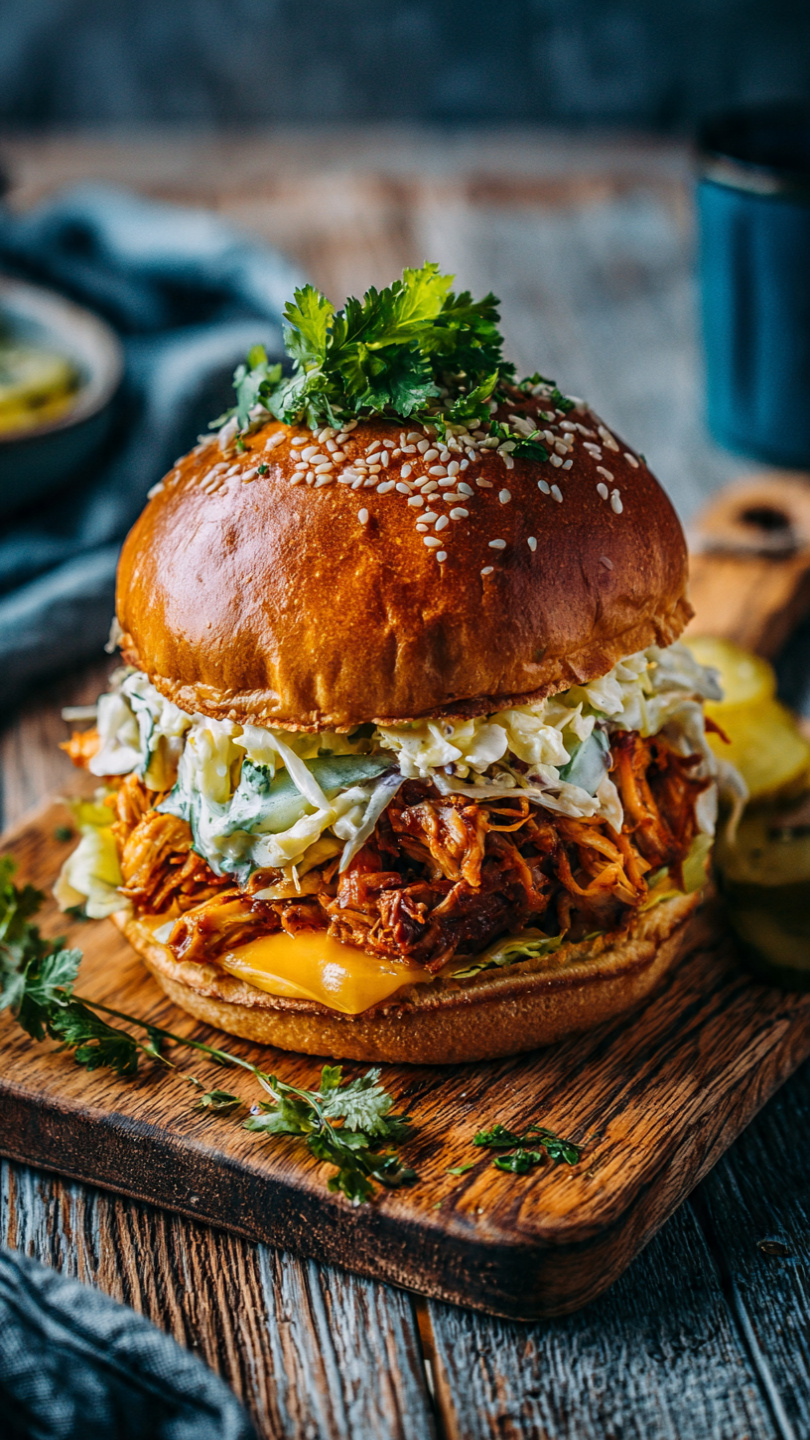 Shredded Chicken Sandwich (Crispy Panini-Style)