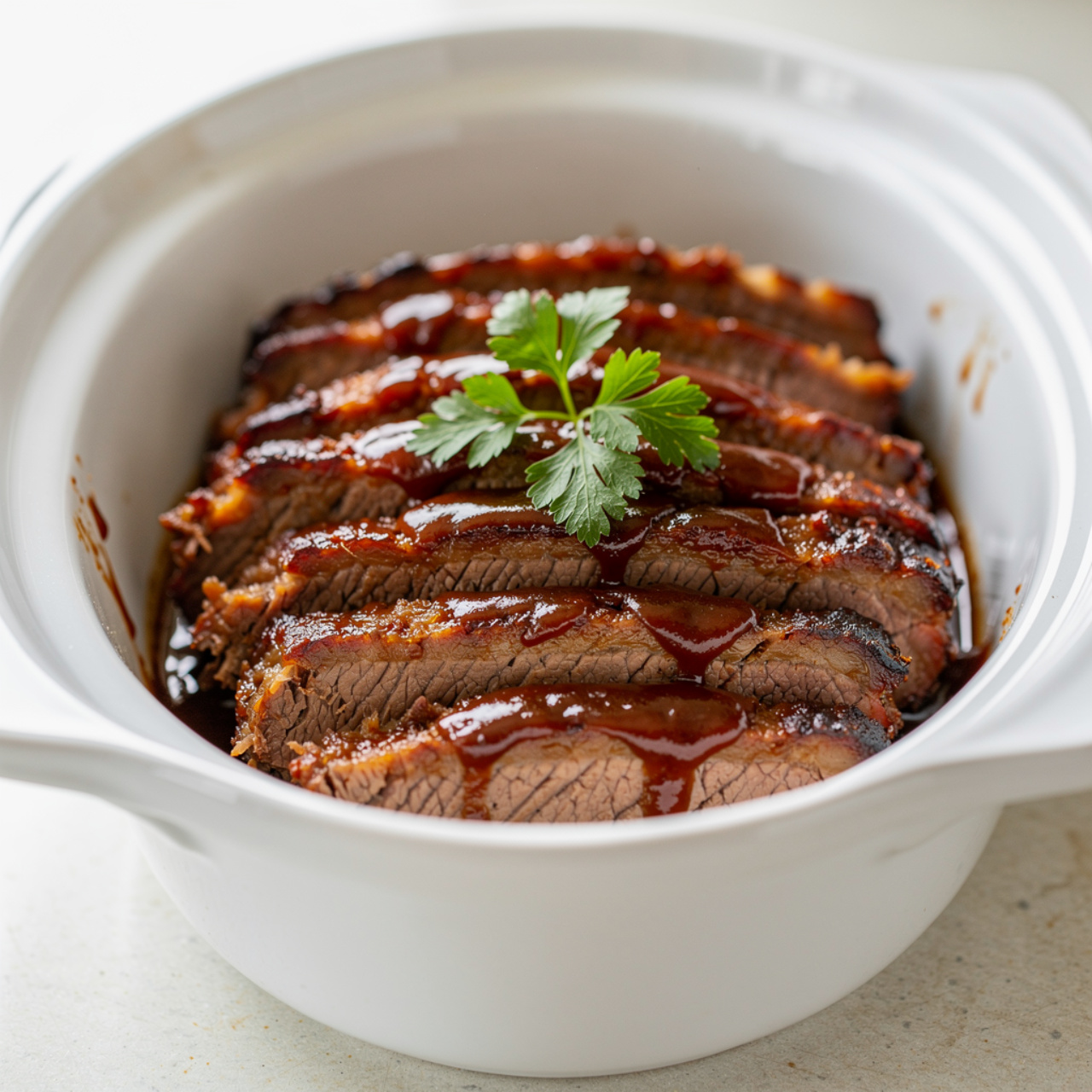 Slow Cooker Brisket with BBQ Sauce