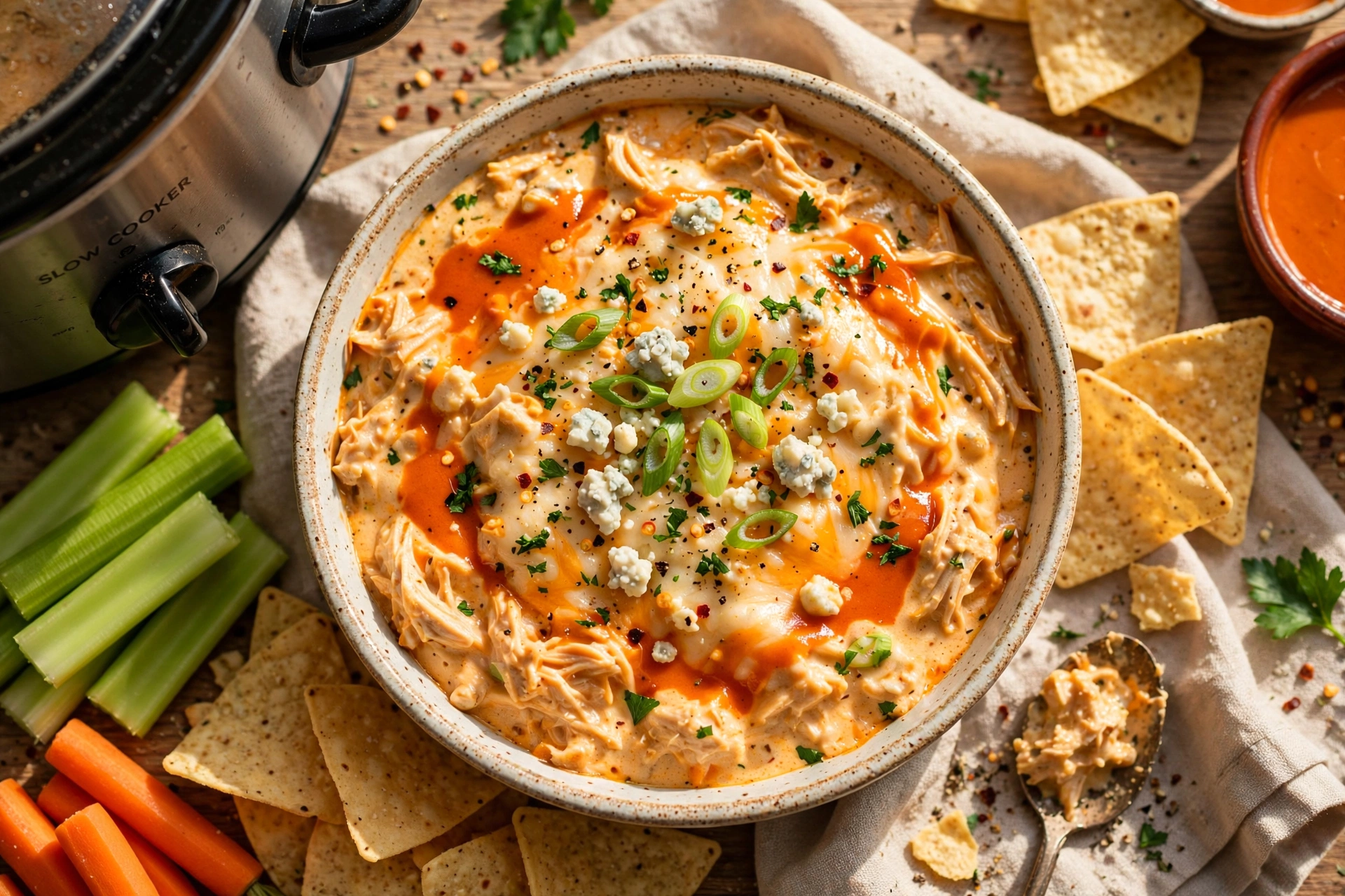 Slow Cooker Buffalo Chicken Dip